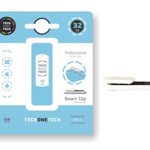 Pendrive Nano Tech One Tech Pro Smart Clip USB 2.0 / 32Gb / Impermeable / Blanco / TEC3003-32