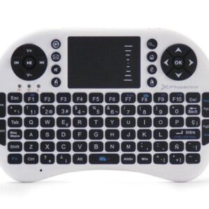 Mini Teclado Inalambrico + Touchpad Phoenix Phtalkkeyboard+ / Smart Tv / TvBox / Android Tv / Blanco - Negro