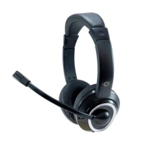 Auriculares con Microfono flexible Conceptronic Polona / Usb / Cable 2m / VoIp / Negro POLONA01B