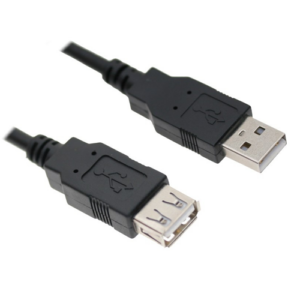 Cable prolongador USB 2.0 M/H 1.8 m / Negro / 10.01.0203-bk