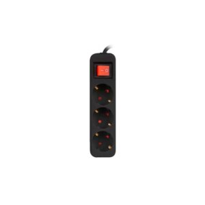 Regleta 3 tomas Lanberg / Proteccion infantil / Cable 1.5m / Negra / ps1-03f-0150-bk