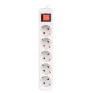 Regleta 5 tomas Lanberg / Proteccion infantil / Cable 3m / Blanca / ps1-05f-0300-w