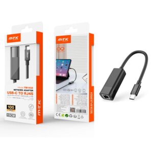 Adaptador conversor Type-C a Ethernet 10/100mb / RJ45 / 15cm / TB1432 / MTK / 0154322