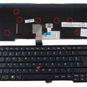 Teclado compatible para portátil LENOVO thinkpad t440 / t440p / t440s negro con marco