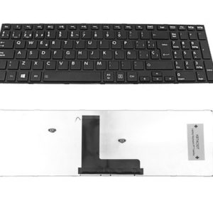 Teclado compatible para portátil TOSHIBA Satellite c50t-b/ c50dt-b / r50-b / c50-b / Marco Negro