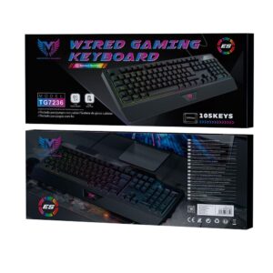 Teclado Gaming Led Rgb USB / TG7236 / 1.5m / Iluminacion Led Rainbow /  MTK / 0752362