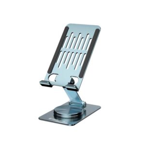 Soporte universal aluminio para Smartphone Conceptronic / Giratorio - Plegable / Rotacion 360º / Altura Ajustable / Gris / THANA08G