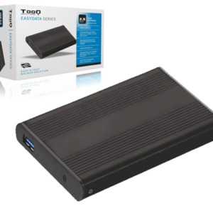 Caja externa aluminio 2.5 USB 3.0 Sata Tooq Negra 9.5mm TQE-2524B