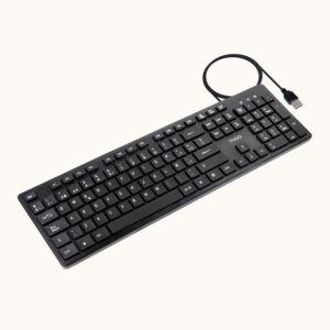 Teclado USB TOOQ / 105 Teclas / Silencioso / Compacto / Negro / TQK-2003-B