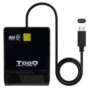 Lector de Tarjetas Inteligentes Type-C Tooq / Dnie / Dni 3.0 / Tarjetas Sim / Negro / TQR-211B
