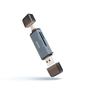 Lector de Tarjetas externo MicroSd 4 en 1 Tooq TQR-3001G / USB / Type-C / Lightning / Micro USB