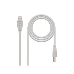 Cable USB 2.0 impresora - tipo a/b M/M 1.8m Beige / Nanocable 10.01.0103