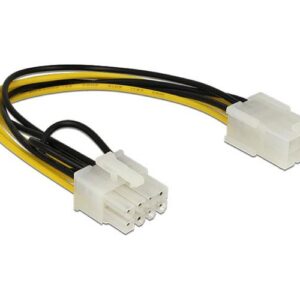 Adaptador alimentacion gráfica 6 Pines Pci-e a 8 Pines Pci-e / 20cm / Delock 83775