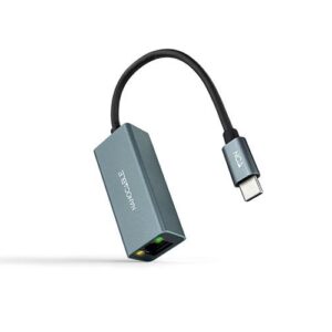 Adaptador conversor Type-C a Ethernet Gigabit RJ45 / 15cm / Aluminio / Nanocable 10.03.0406
