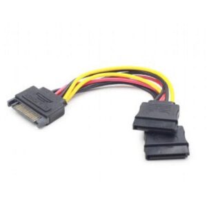 Cable duplicador alimentacion sata a 2x sata 0.15m / cc-satam2f-01 / Cablexpert