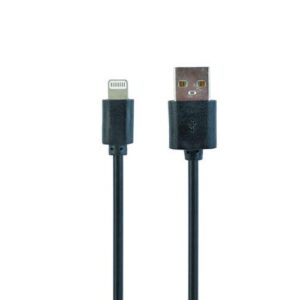 Cable datos USB 2.0 a Lightning iPhone 5-8 / 1m / Negro / Cc-usb2-amlm-1m