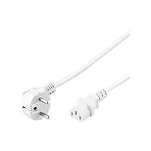 Cable alimentacion cpu a red schuko 1.8m / Blanco / Bulk ( Sin bolsa)
