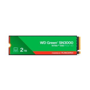 Disco duro SSD M.2 Pcie 4.0 Nvme WD Green SN3000 / 2TB / M.2 2280 / 5.000-4.200 MB/s / WDS200T4G0E