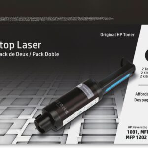 Kit de 2 recargas originales hp w1143ad 143ad negro 2.500 páginas