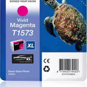 Tinta original epson t1573 magenta c13t15734010 25.9ml
