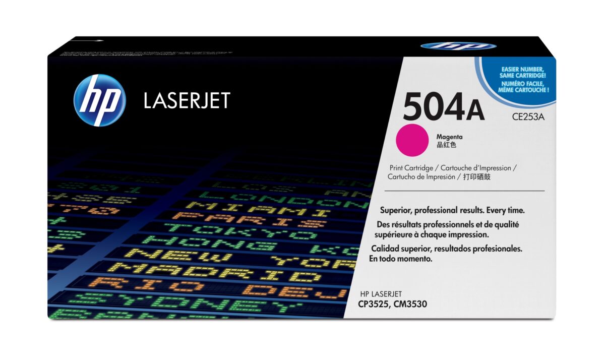 Tóner original hp ce253a magenta 504a 7.000 páginas