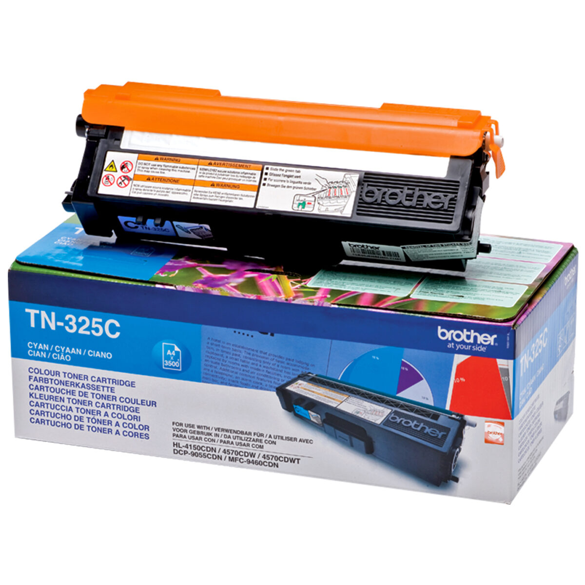 Tóner original brother tn325c cian 3.500 páginas