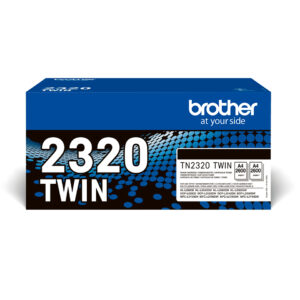 Pack 2 unidades tóner original brother tn-2320twin negro 2.600 páginas