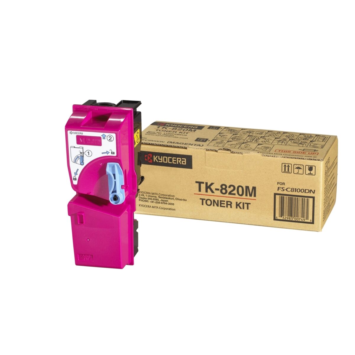 Tóner original kyocera tk-820m magenta 7.000 páginas