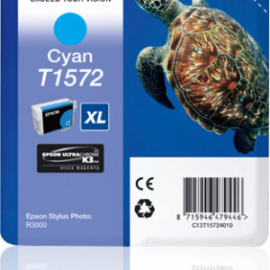 Tinta original epson t1572 cian c13t15724010 25.9ml