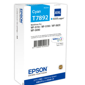 Tinta original epson t7892 xxl cian c13t789240 34.2ml
