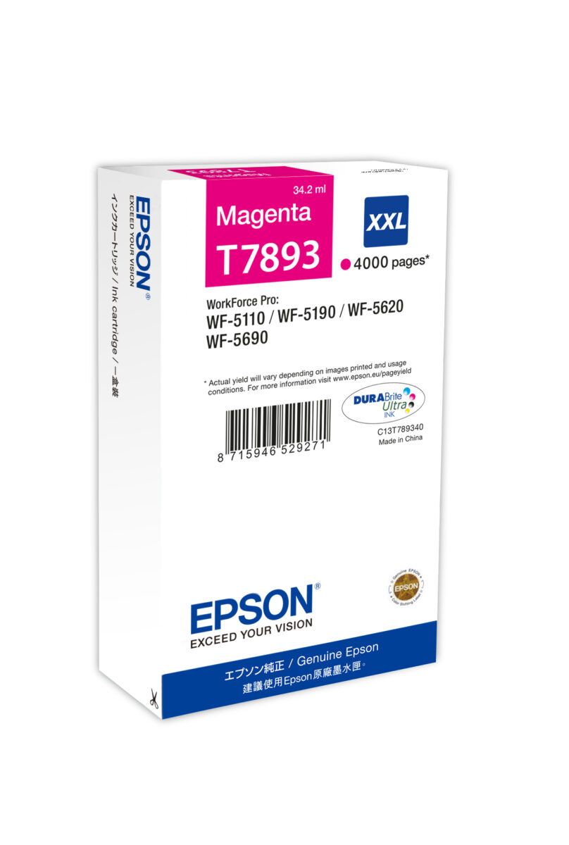 Tinta original epson t7893 xxl magenta c13t789340 34.2ml