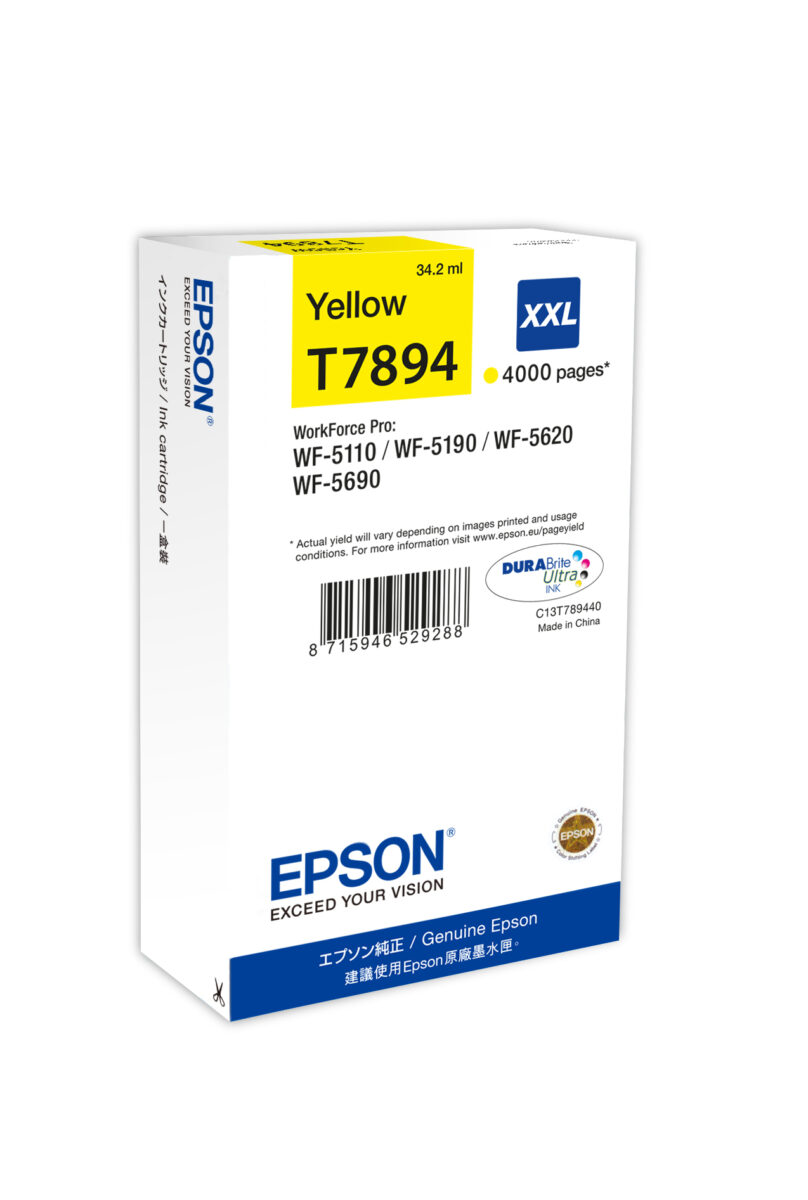 Tinta original epson t7894 xxl amarillo c13t789440 34.2ml