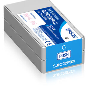 Tinta original epson sjic22p cian 32.5ml