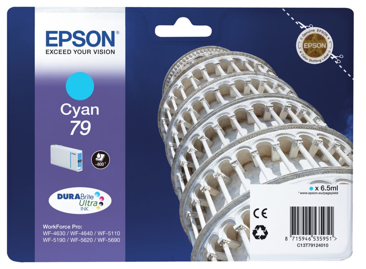 Tinta original epson t7912 cian c13t79124010 6.5ml