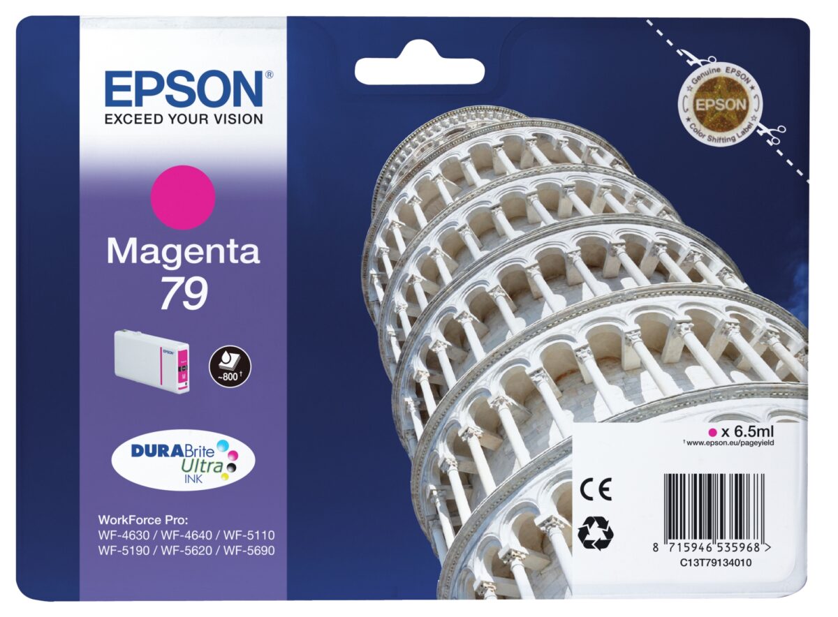 Tinta original epson t7913 magenta c13t79134010 6.5ml