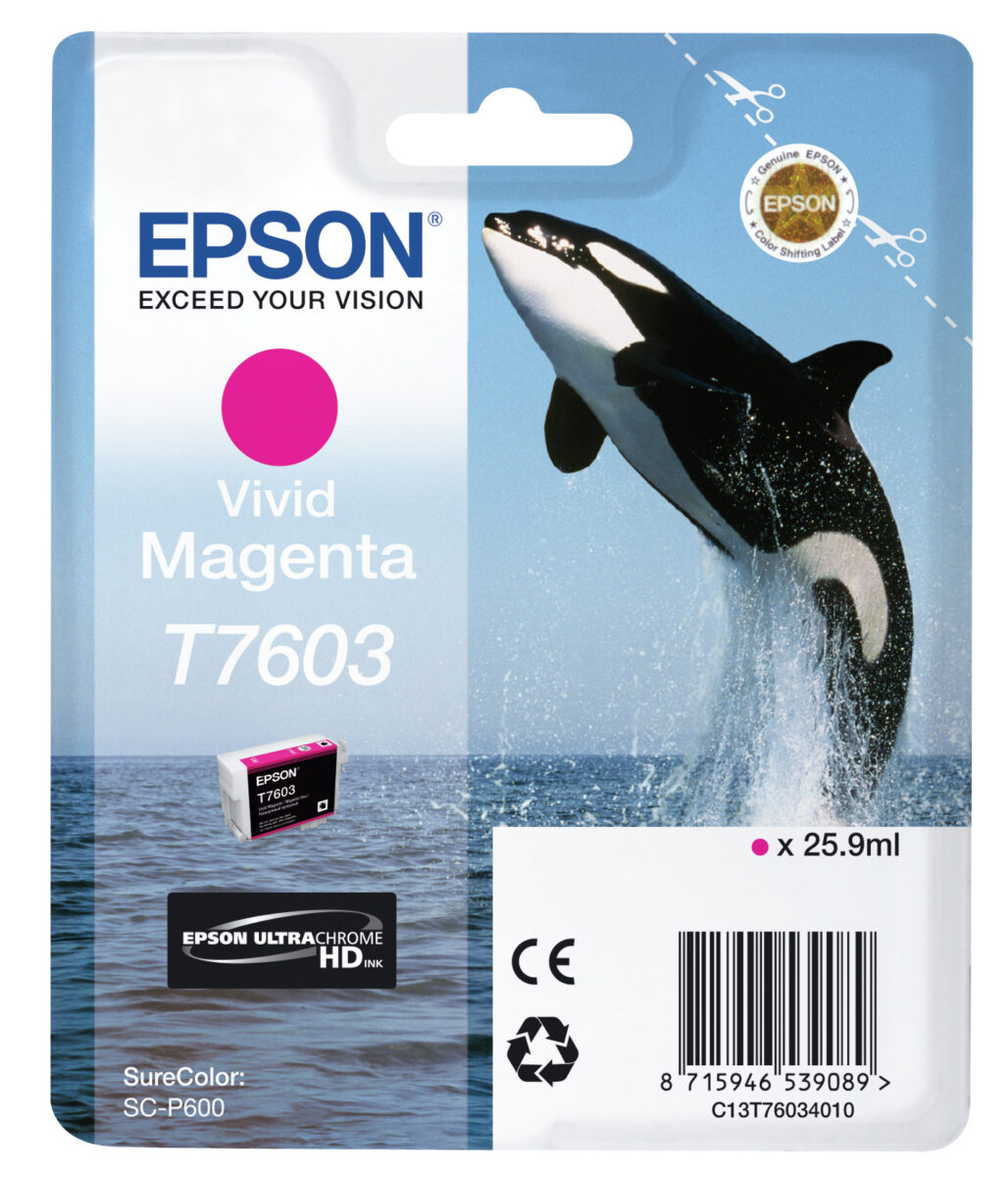 Tinta original epson t7603 magenta vivo c13t76034010 25.9ml