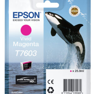 Tinta original epson t7603 magenta vivo c13t76034010 25.9ml