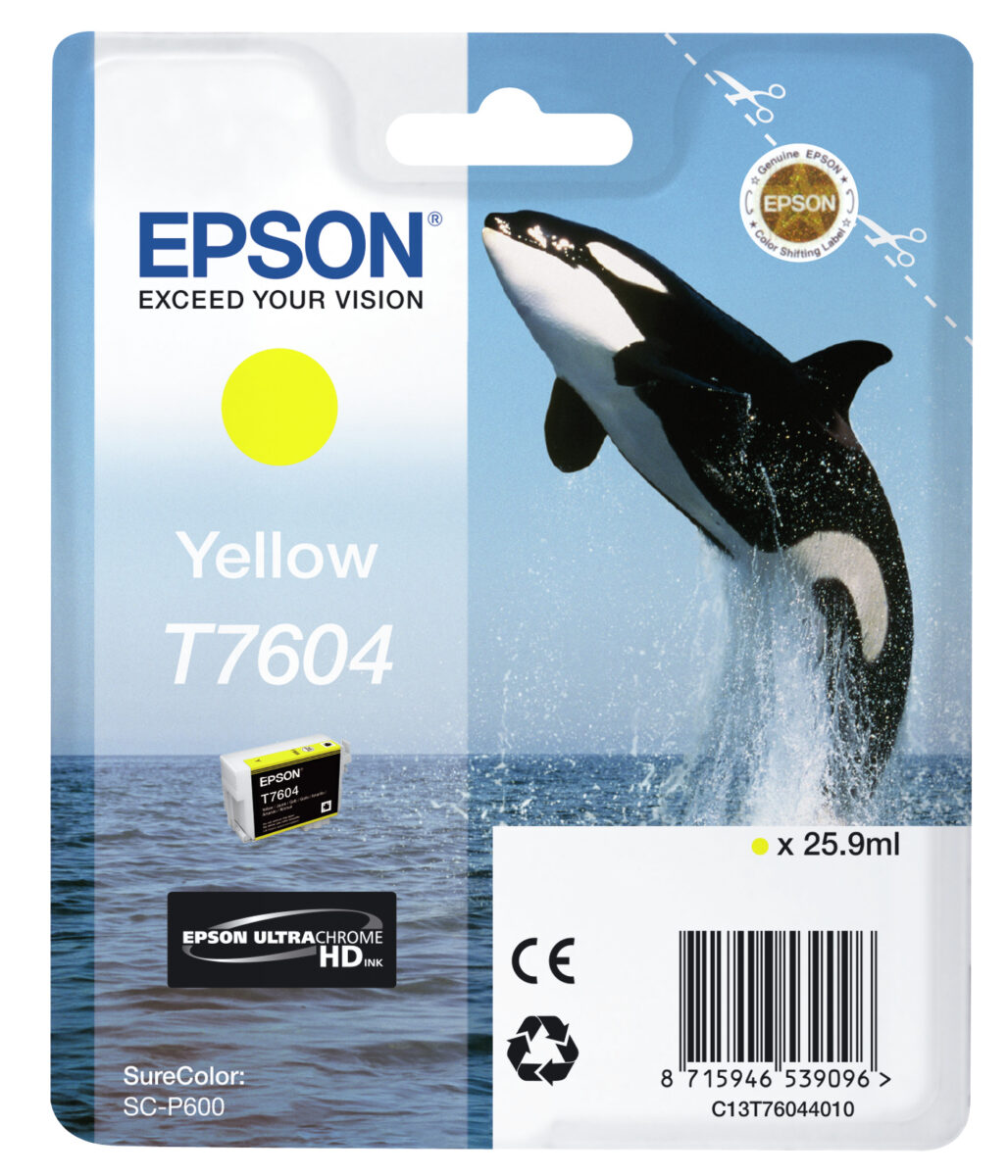 Tinta original epson t7604 amarillo c13t76044010 25.9ml
