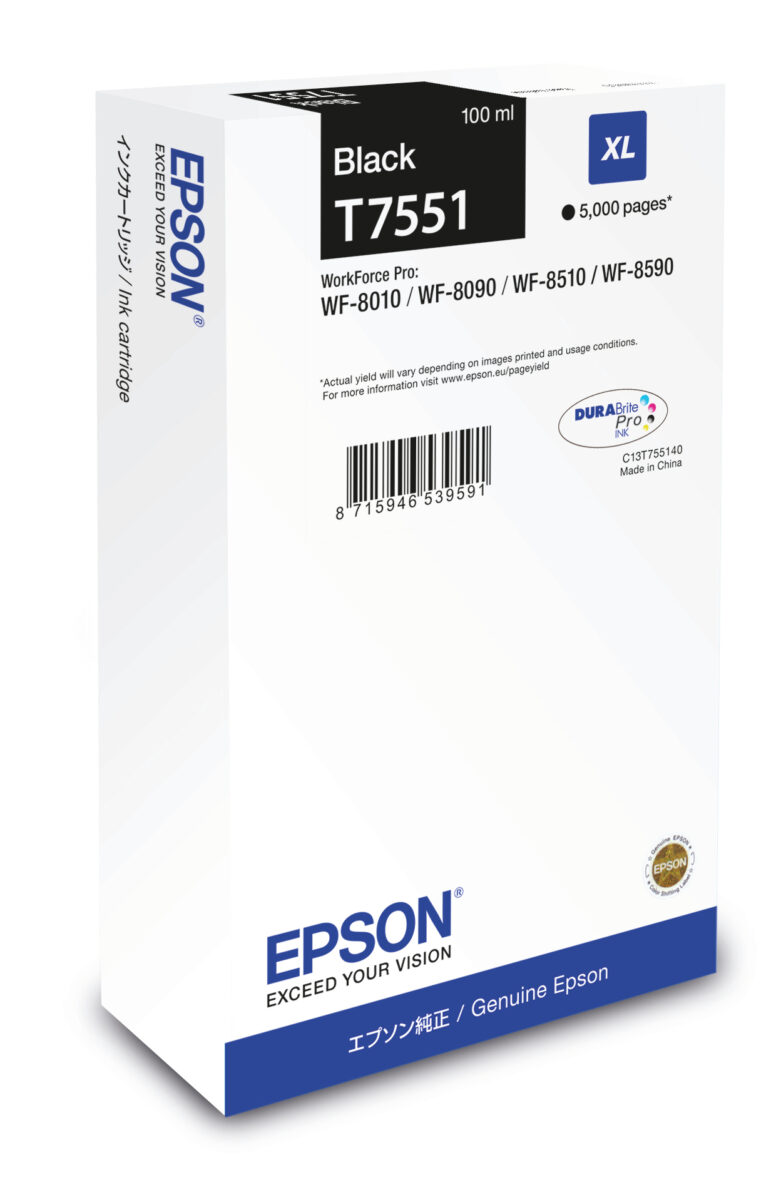 Tinta original epson t7551 xl negro c13t755140 100ml