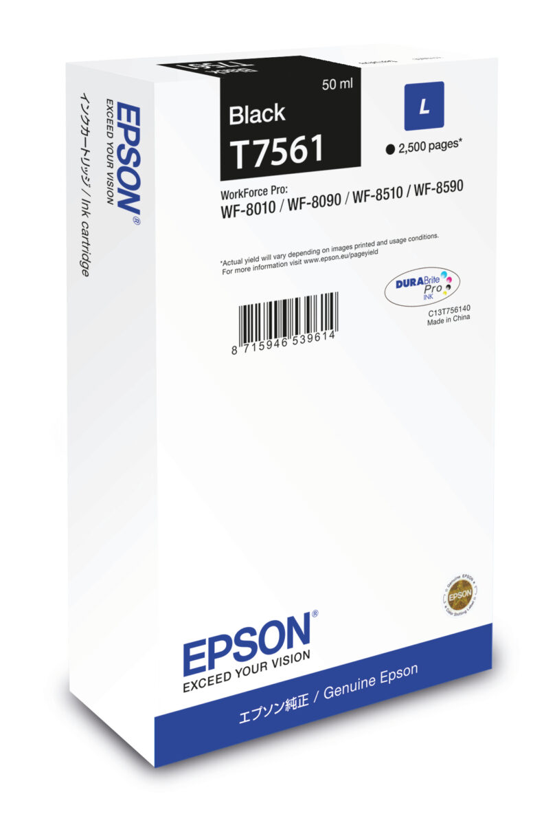 Tinta original epson t7561 negro l c13t756140 50ml
