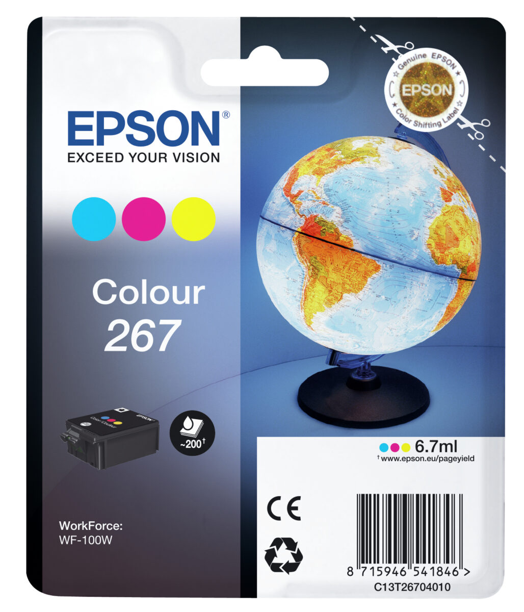 Tinta original epson t267 tricolor c13t26704010 6.7ml