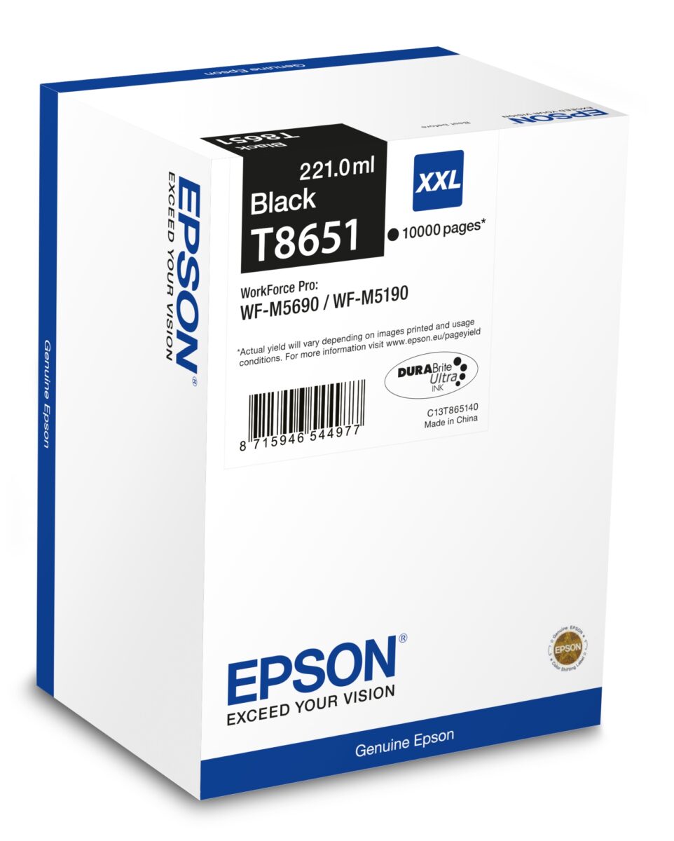 Tinta original epson t8651 xxl negro c13t865140 221ml