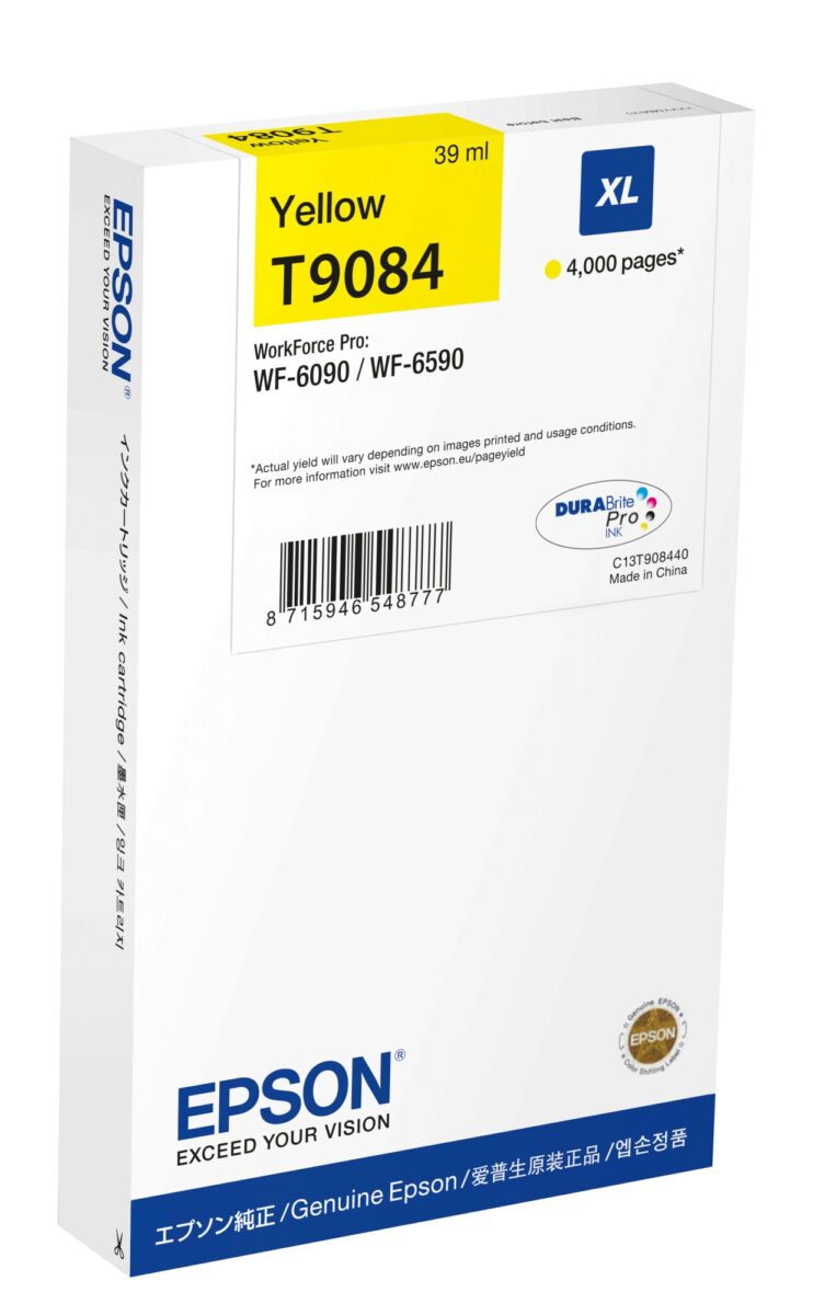 Tinta original epson t9084 xl amarilla c13t908440 39ml