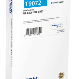 Tinta original epson t9072 xxl cian c13t907240 69ml