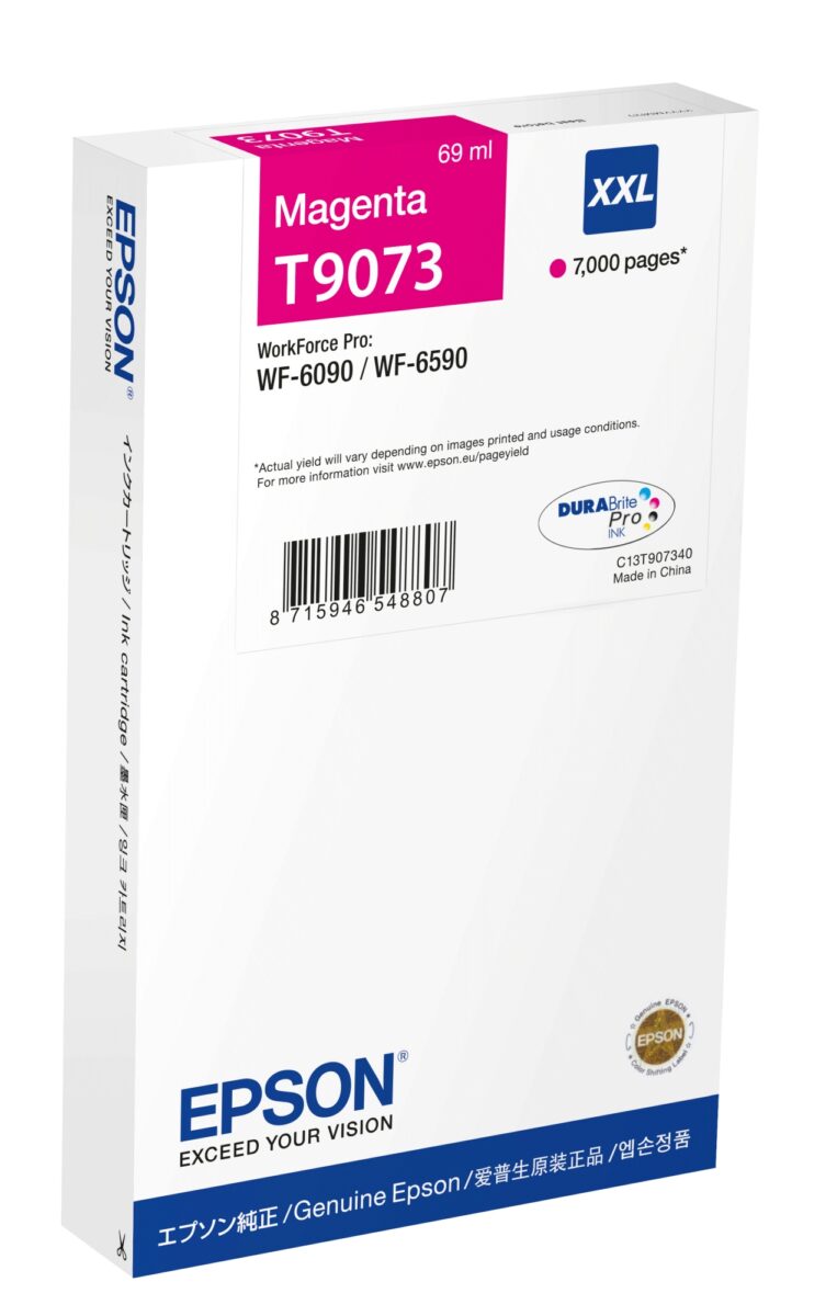 Tinta original epson t9073 xxl magenta c13t907340 69ml
