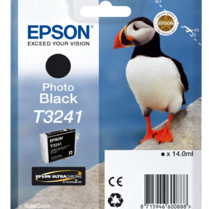 Tinta original epson t3241 negro foto c13t32414010 14ml