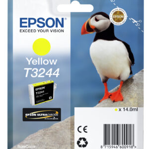 Tinta original epson t3244 amarillo c13t32444010 14ml