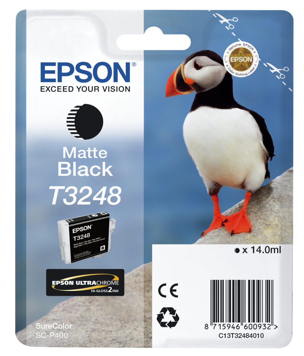 Tinta original epson t3248 negro mate c13t32484010 14ml