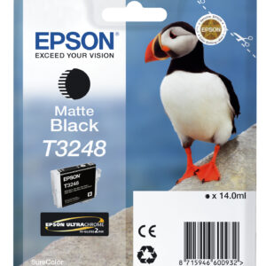 Tinta original epson t3248 negro mate c13t32484010 14ml