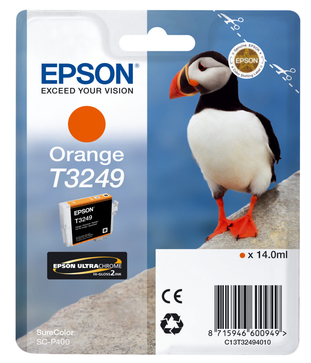 Tinta original epson t3249 naranja c13t32494010 14ml